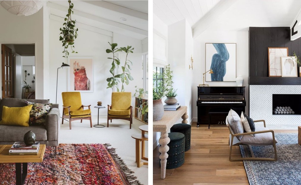 Living rooms with rugs to enhance the space